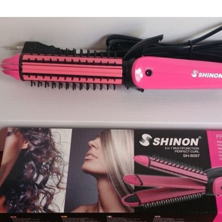 Máy tạo kiểu tóc uốn bấm duỗi 3 trong 1 Shinon SH8097 cao cấp