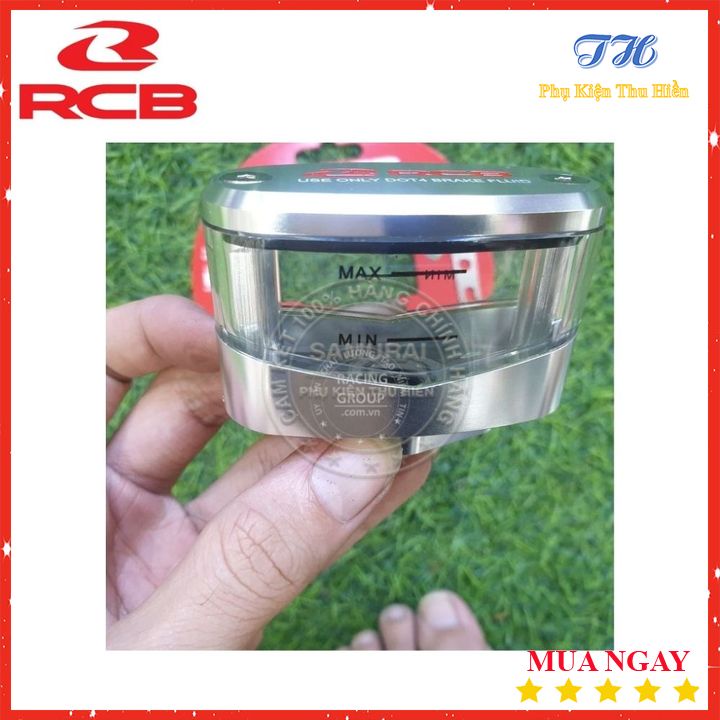 Bình Dầu Xe Máy - Bình Dầu Rời RCB Hình Ovan A2 Gắn Thắng Trước Sau Winner, Exciter, R15, Sonic....Chính Hãng Racing Boy