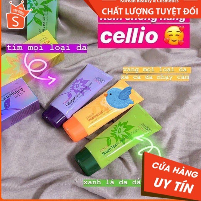 🔥Siêu Hot🔥 Kem Chống Nắng Nhiều Giờ Cellio SPF 50+ Hàn Quốc Giá Bình Dân