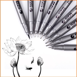 Bộ 9 bút vẽ nét mỹ thuật mực đen