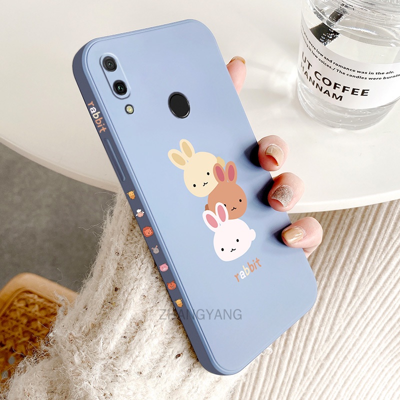 ốp lưng Redmi note 7 Redmi 7 Ốp Điện Thoại TPU Silicone Hình Ba Chú Thỏ Đáng Yêu Kèm Dây Đeo Cho Redmi note 7 Redmi 7
