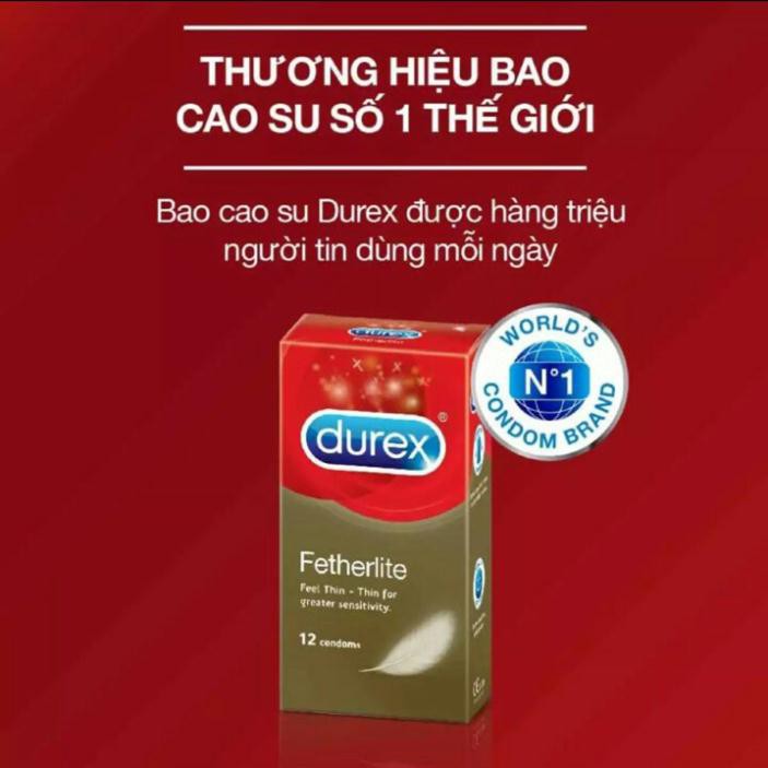 [COMBO 4 Hộp] Bao cao su Durex Performa, Bcs Fertherlite Siêu Mỏng, Pleasuremax Gai Nhỏ Liti, iNViSiBLE Ôm Sát - 46 cái