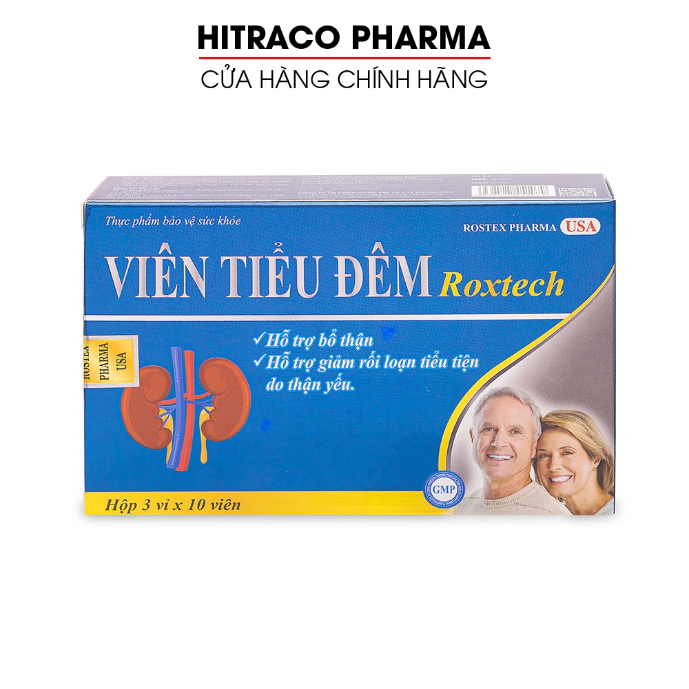 Viên tiểu đêm Roxtech giúp bổ thận, giảm rối loạn tiểu tiện - Hộp 30 viên [Viên tiểu đêm Roxtech]