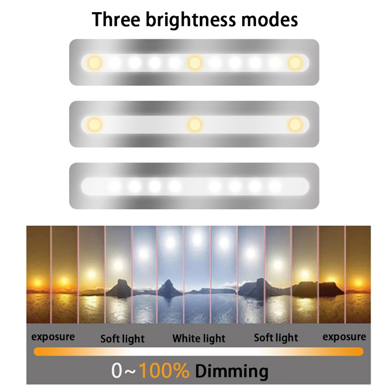Gương Trang Điểm Có Đèn LED Có Thể Sạc Lại Tiện Dụng