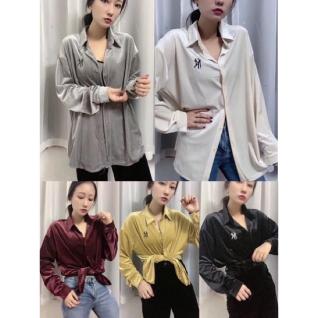 Áo Sơ Mi Nhung Hàng Quảng Châu ❤️freeship ❤️ ảnh thật chọn mẫu