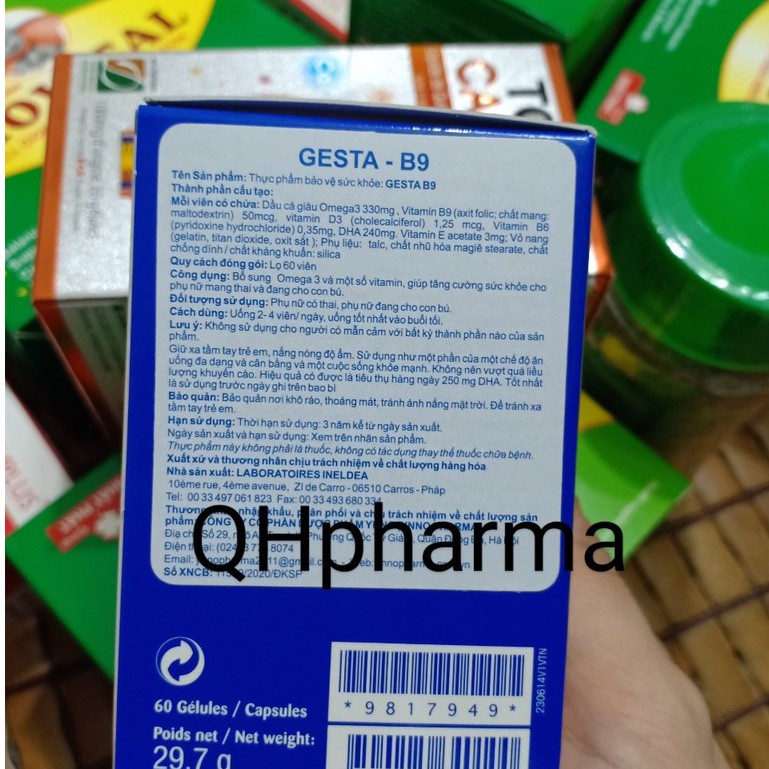 GESTA-B9 - BỔ SUNG DHA VÀ ACID FOLIC DÀNH CHO BÀ BẦU