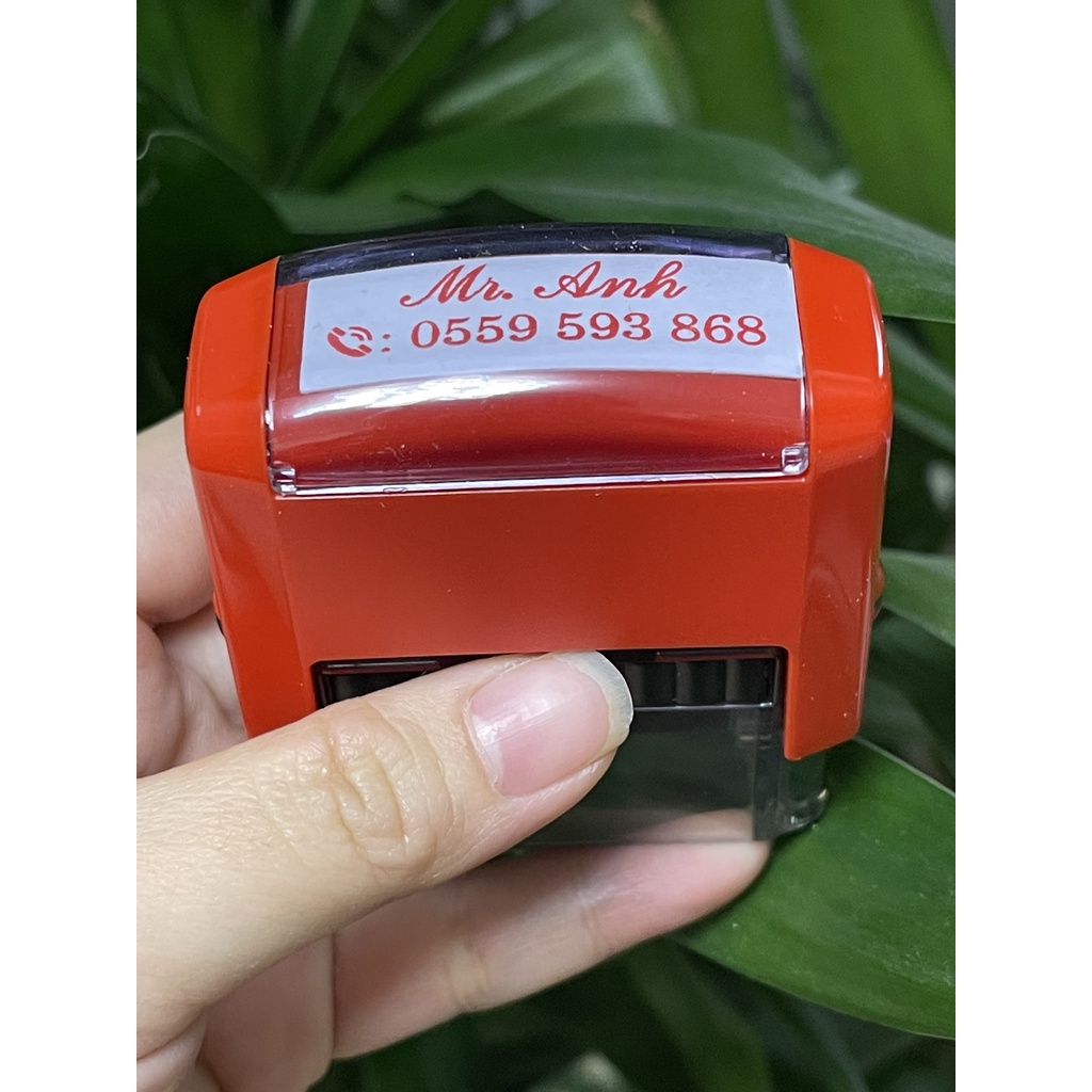 Khắc Con Dấu, Dấu Mộc Tên Kèm Số Điện Thoại TRODAT printy 4911 Mẫu Mã Hiện Đại Gọn Đẹp