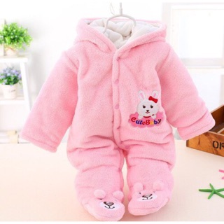 Bộ body liền lông gấu cho bé trai và bé gái