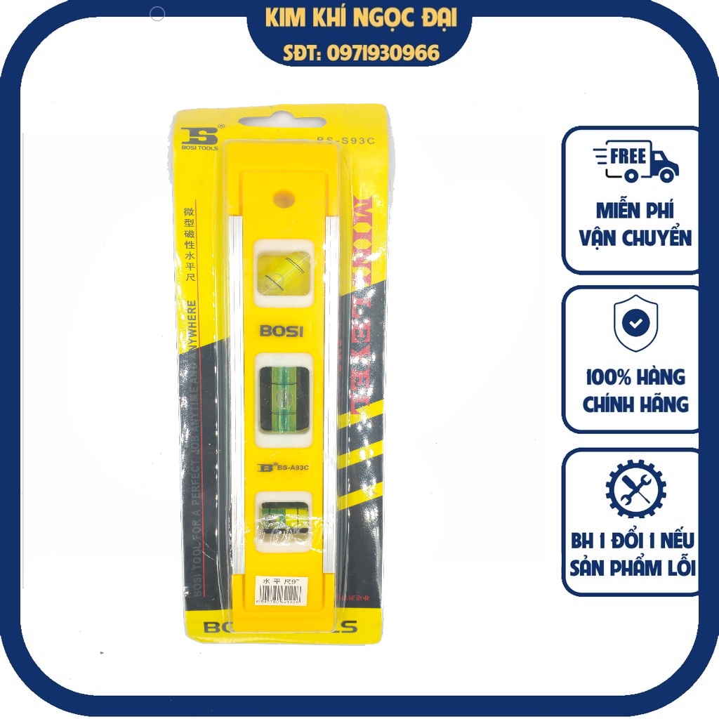 Thước thủy livo hãng bosi có nam châm chiều dài 23cm