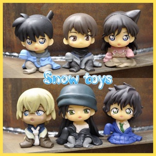 Mô hình Conan teo nhỏ - Trọn bộ 6 mô hình nhân vật Conan teo nhỏ Conan Shinichi Kaito Kid Hattori Kazuha Kyogoku Kazami