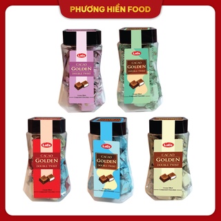 Socola hỗn hợp Cacao Golden Double Twist hiệu LaLe- 180g hộp nhựa
