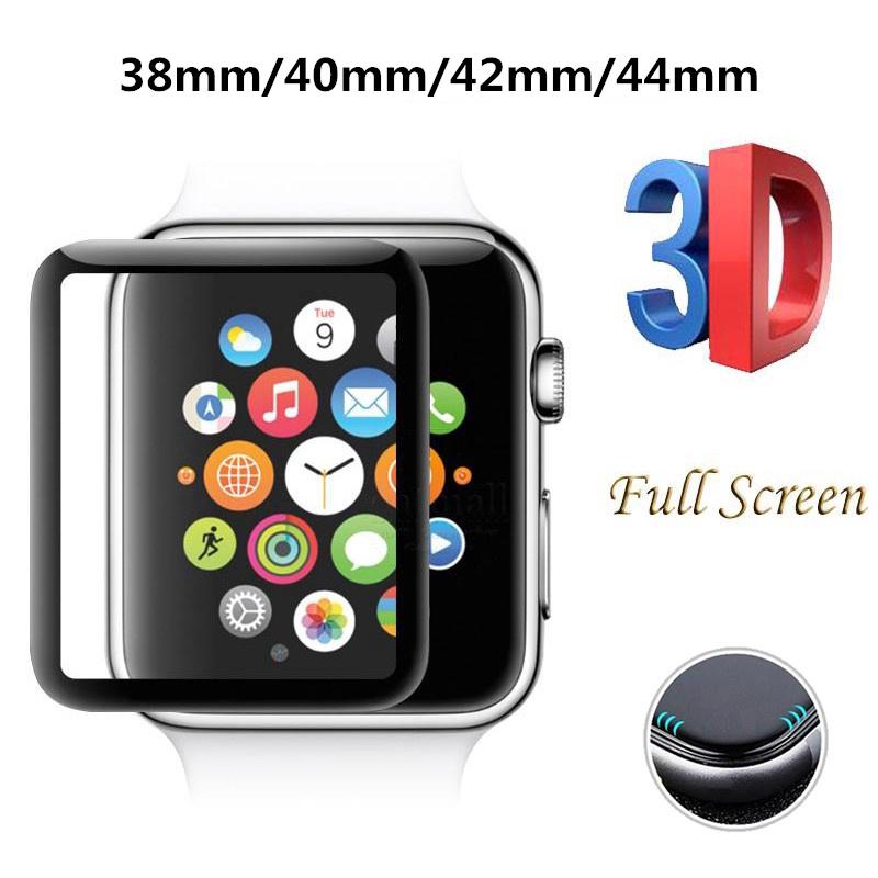 Kính cường lực cong 3D viền nhôm cho Apple Watch Series 6 5 4 3 2 1 SE Screen 38 / 40 / 42 / 44 / mm
