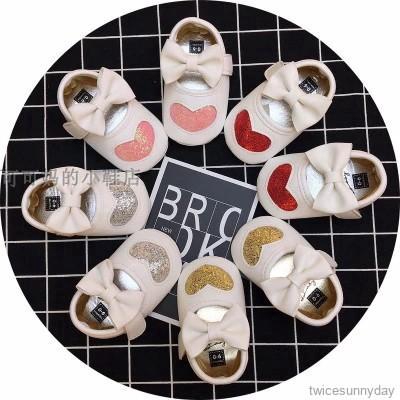 Giày đế mềm có quai thắt nơ xinh xắn cho bé gái