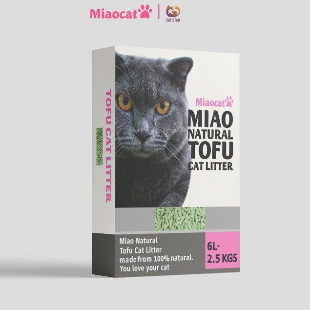 Cát vệ sinh đậu nành Miao Tofu Cat Litter dành cho mèo | Cát vệ sinh đậu nành hữu cơ cho mèo