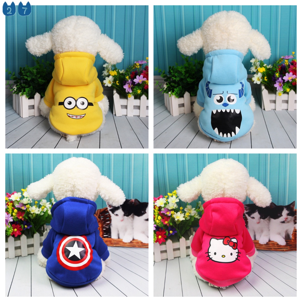 Áo Hoodie Cotton Giữ Ấm Dễ Thương Dành Cho Thú Cưng 27