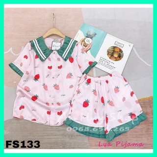 LỤA PIJAMA- BỘ PIJAMA ĐÙI TIỂU THƯ LỤA SATIN HÀNG CAO CẤP