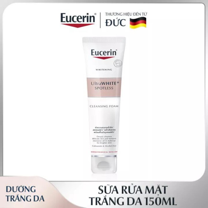 [CHÍNH HÃNG] Combo Eucerin bút chấm giảm thâm nám Ultrawhite+ Spotless 5ml &amp; sữa rửa mặt trắng da cleansing foam 150g 83