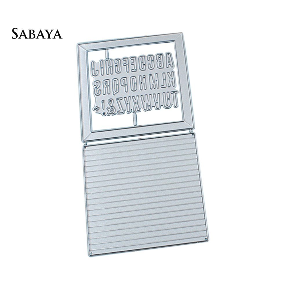 Set khuôn cắt giấy làm từ kim loại hình bảng chữ cái trang trí scrapbook chất liệu thép carbon