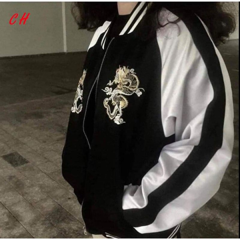 [ Mã FAMAYWA giảm 10K đơn 50K] Áo khoác Nam ⚡Áo khoác Nữ⚡Áo bomber rồng kèm ảnh thật