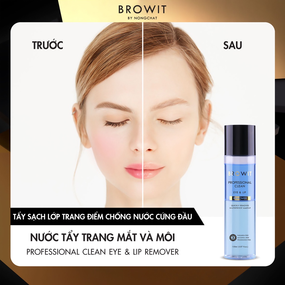 Nước tẩy trang mắt và môi Browit Professional Clean Eye &amp; Lip Remover 45ml