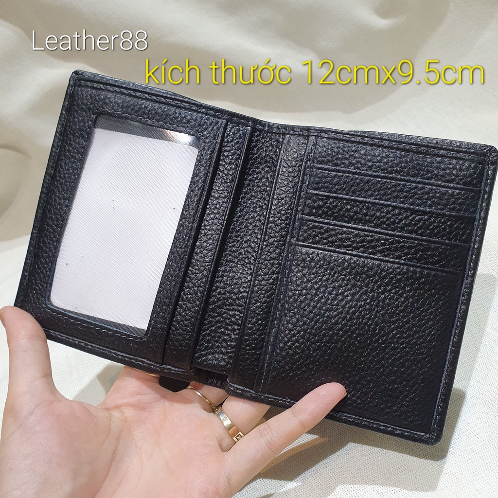 Ví da nam, 9 mẫu bóp nam da bò cao cấp, tặng kèm hộp đựng, bảo hành 1 năm