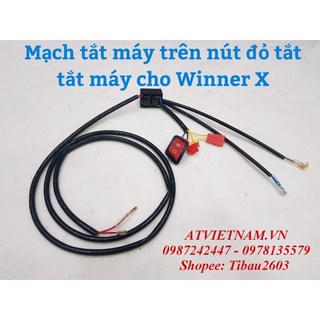 Mạch tắt máy tạm thời trên nút đỏ cho Winner X ( Mạch kèm công tắc như hình)