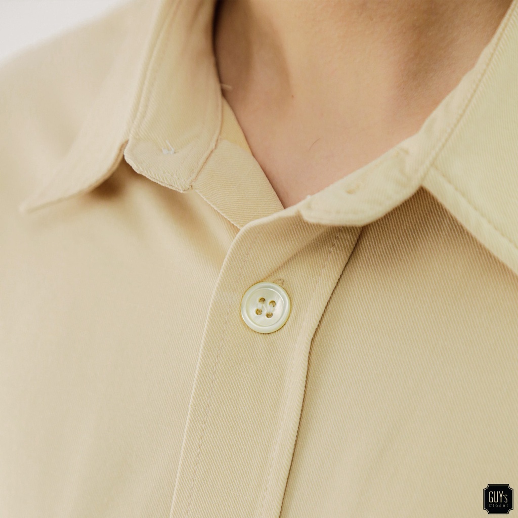 [HÀNG THIẾT KẾ] Áo sơ mi Button Shirt GUY's Closet, chất liệu kaki, thấm hút mồ hôi tốt | BigBuy360 - bigbuy360.vn