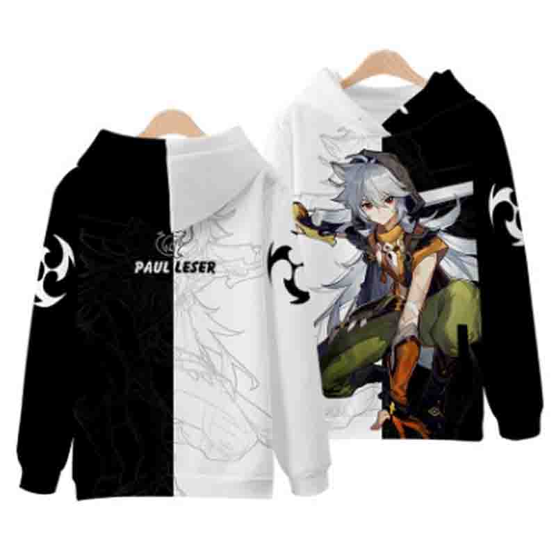 Genshin Impact Coat Áo Khoác Tay Dài Có Nón Thời Trang Trẻ Trung