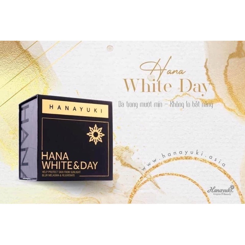 [ DATE 2023 ] Kem Trắng Chống Nắng Ban Ngày Hanayuki HANA WHITE DAY CHINH HANG 100%