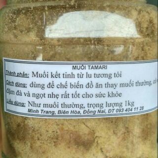 Muối tamari 1kg làm từ đậu nành non-gmo, vị ngọt tự nhiên, thơm và lành - monmenshop