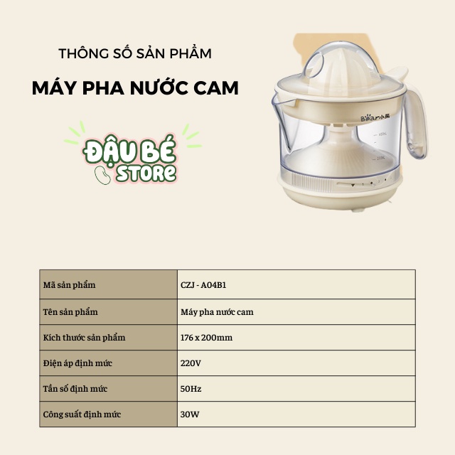 MÁY VẮT CAM TỰ ĐỘNG 2 CHIỀU CHÍNH HÃNG BEAR - MÁY XAY SINH TỐ BEAR BẢO HÀNH 18 THÁNG - DAUBE - GD011