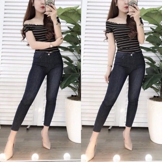 Áo Thun Gân Trễ Vai Hót