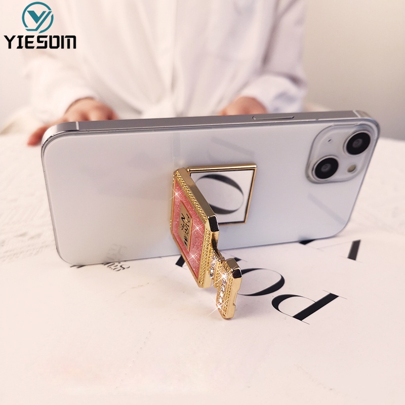 Giá Đỡ Điện Thoại Hình Chai Nước Hoa Kim Tuyến Lấp Lánh Sang Trọng