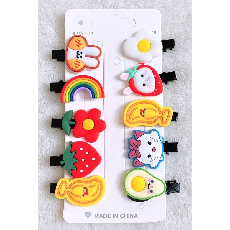 Set 5 dây buộc tóc, kep tóc họa tiết dễ thương cho bé gái - Sweet Baby House