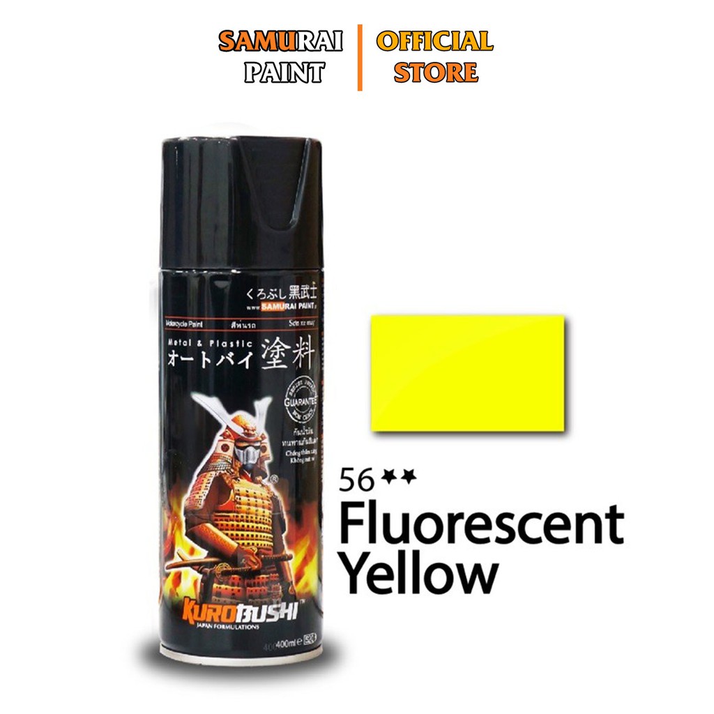 Chai Xịt Sơn Samurai 56 Chính Hãng Màu Vàng Chanh Huỳnh Quang