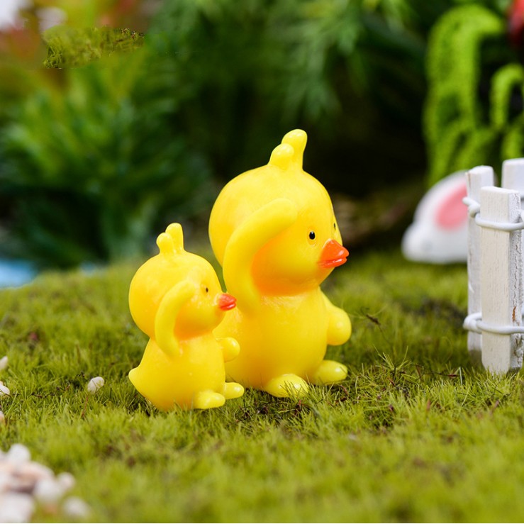 Mô hình Vịt Little Duck ngộ nghĩnh dùng trang trí tiểu cảnh, móc khóa, DIY