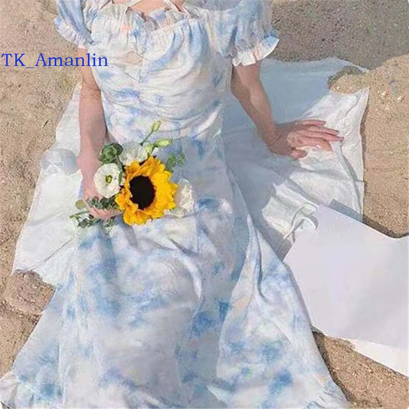 Đầm Dài Trễ Vai Họa Tiết Nhuộm Màu Thời Trang Cho Nữ | BigBuy360 - bigbuy360.vn