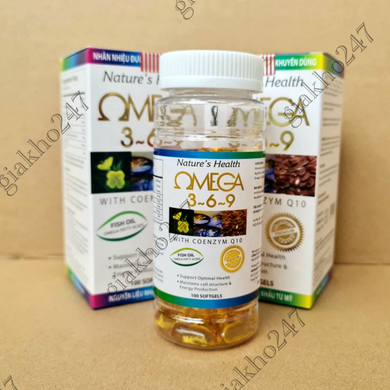 COMBO 2 HỘP Omega 369 - Hộp 100 viên - Tăng cường dưỡng chất cho mắt giúp mắt sáng