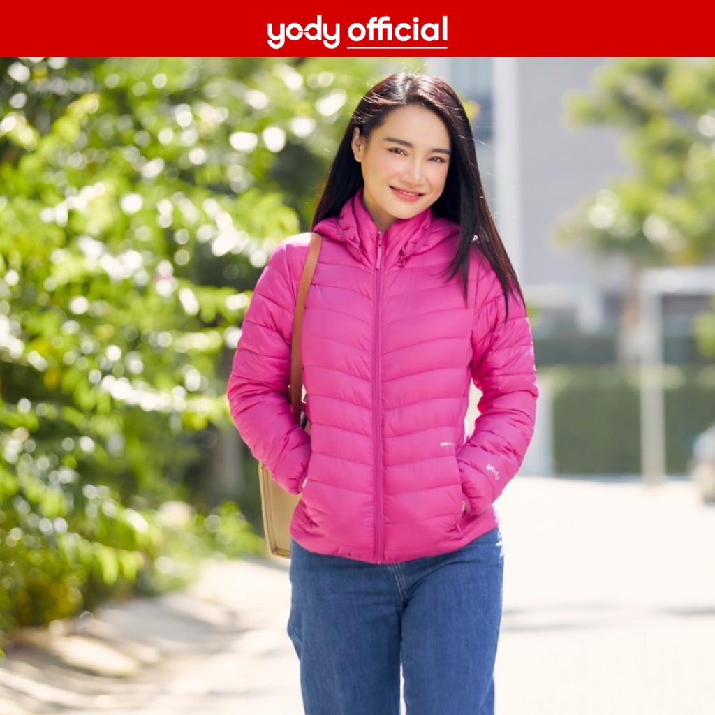 Áo phao nữ 3s Plus 3 lớp YODY trần bông dài tay có mũ siêu nhẹ PHN5036 2