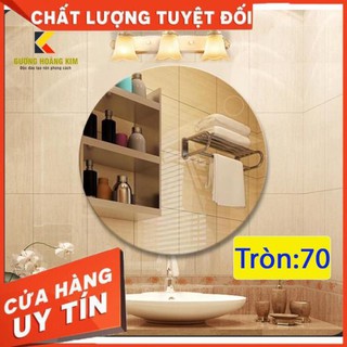 gương tròn soi nhà tắm bàn trang điểm treo tường kích thước tròn 70cm - guonghoangkim mirror D70