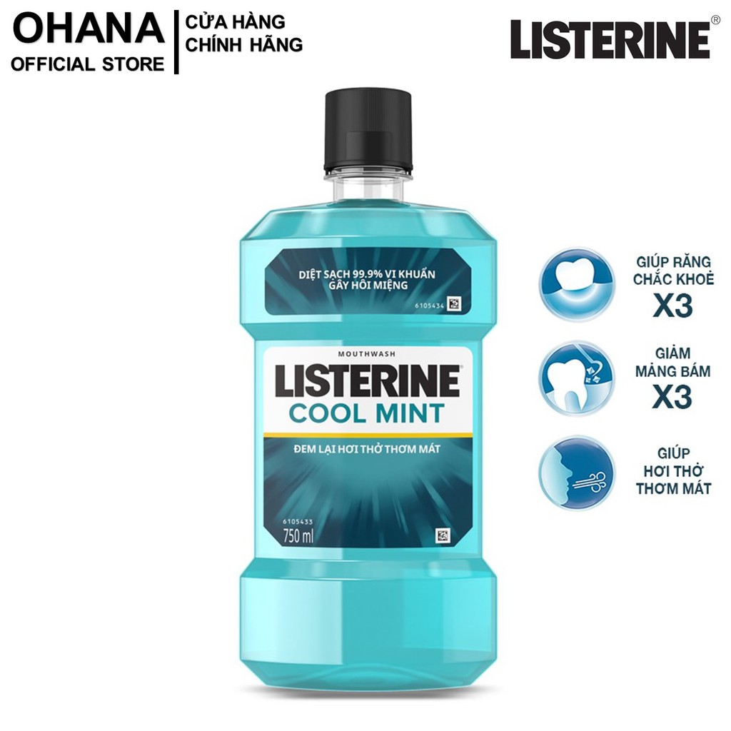 Nước Súc Miệng Listerine Diệt Khuẩn