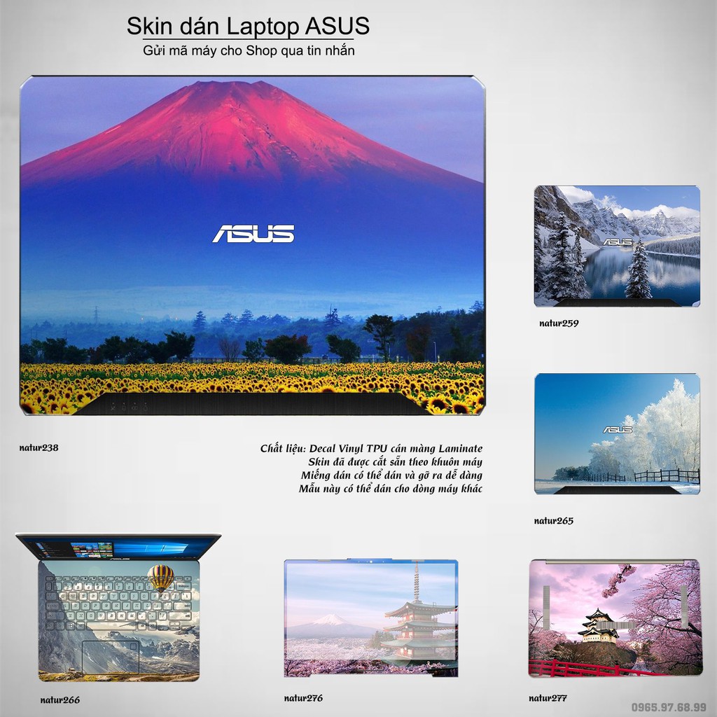 Skin dán Laptop Asus in hình thiên nhiên nhiều mẫu 10 (inbox mã máy cho Shop)