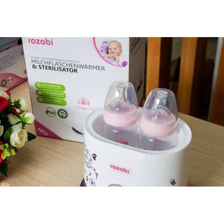 Máy hâm sữa tiệt trùng 2 bình sữa rozabi