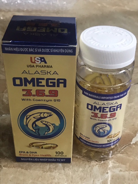 Dầu Cá Alaska Omega 3 Hộp 100 viên - Bổ Não, Tăng Cường Thị Lực, Giảm Nguy Cơ Mắc Bệnh Tim Mạch