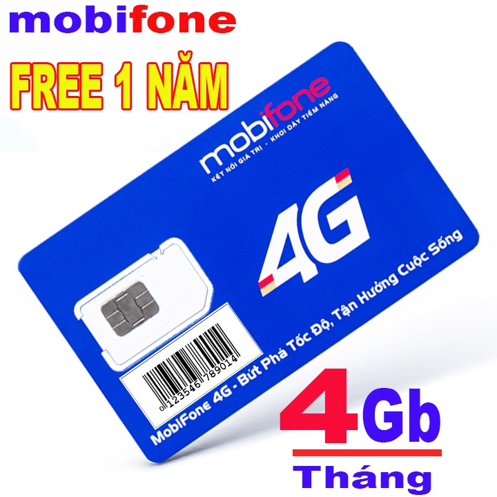 Sim 4G mobifone trọn gói 1 năm KHÔNG cần nạp Tiền MDT250A: 4gb/ tháng  - CS6N: 6gb/ ngày - fd50: 2.5gb/ ngày