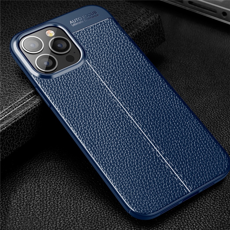 Ốp Điện Thoại Da PU TPU Silicone Mềm Kiểu Doanh Nhân Cho Iphone 13 Pro Max 11 12 Pro Max Xs Max XR 12 13 Mini