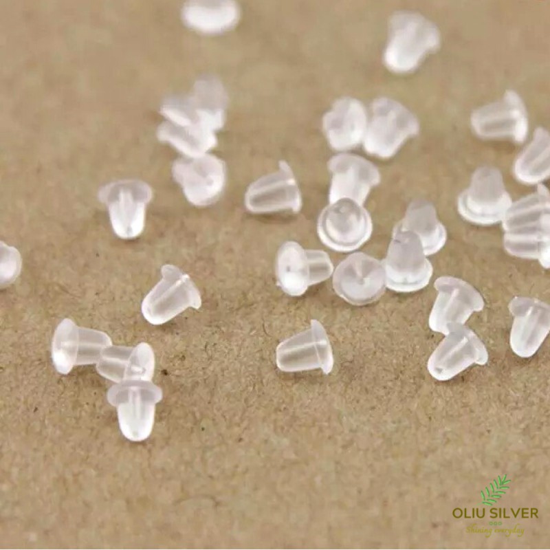 Bộ 3 Cặp Chốt Khuyên Tai Silicon Mềm | Chuôi Bông Tai Cao Su Nhựa Mềm