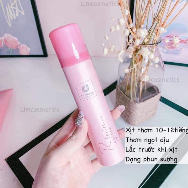 Xịt thơm bodymist designer collection rseries spray Thái Lan