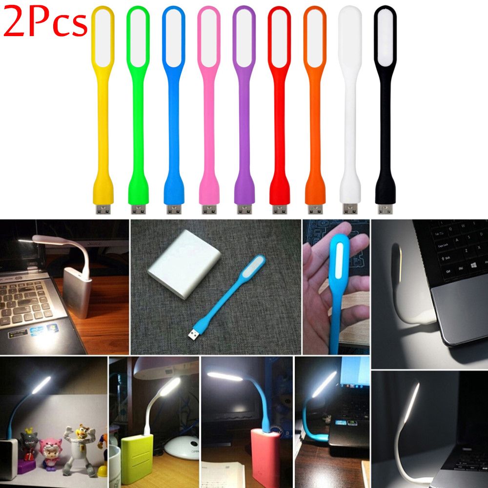Set 2 đèn led đọc sách nhỏ gọn cổng usb tiện dụng