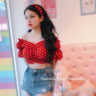 ÁO TRỄ VAI CHẤM BI